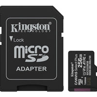 Kingston Canvas Select Plus 256GB Micro SD  Claad 10 UHS-I Flash Card, Lifetime Warranty Kingston Canvas Select Plus 256GB Micro SD  Claad 10 UHS-I Flash Card, Lifetime Warranty